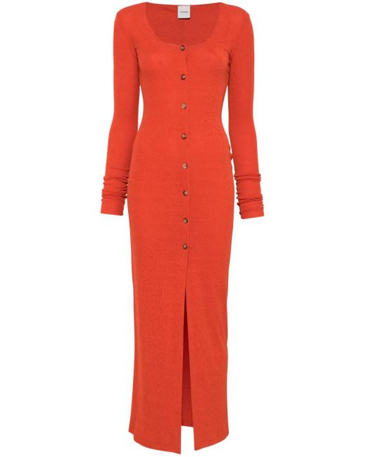 Nanushka Red Nareh Maxikleid
