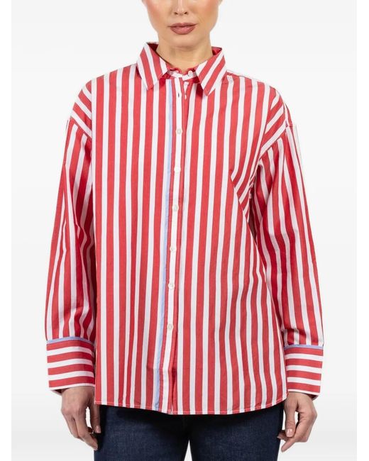 Xirena Red Gillian Striped Shirt