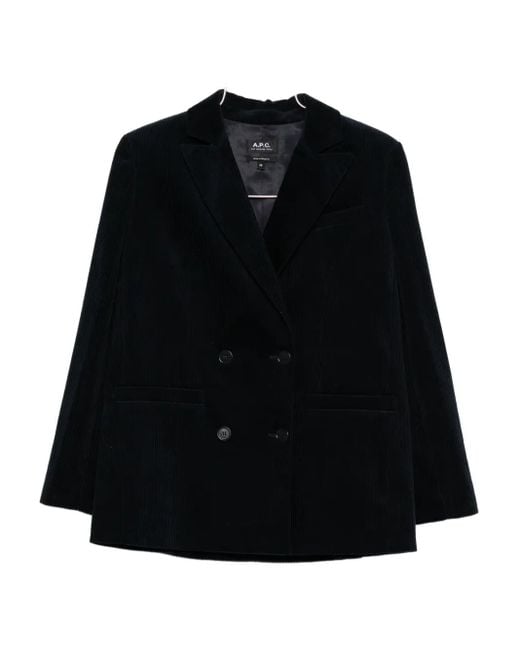 A.P.C. コーデュロイ ダブルジャケット Black