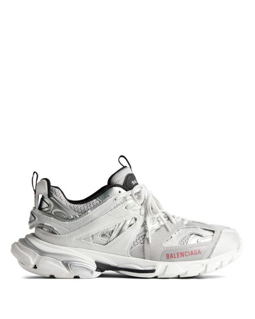 Balenciaga White Track Panelled Sneakers for men
