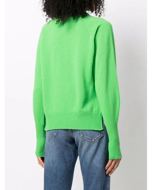 Philosophy Di Lorenzo Serafini Green Logo-Intarsia Crew-Neck Jumper