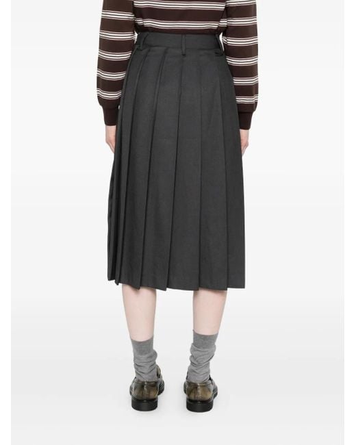 Pleated midi skirt DUNST de color Gray