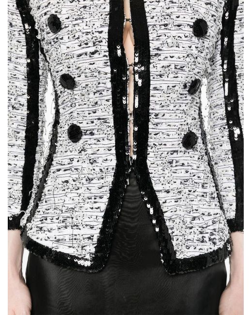 Giacca Con Glitter di Balmain in Black