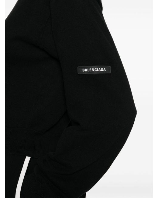 Pull en coton à logo Balenciaga en coloris Black