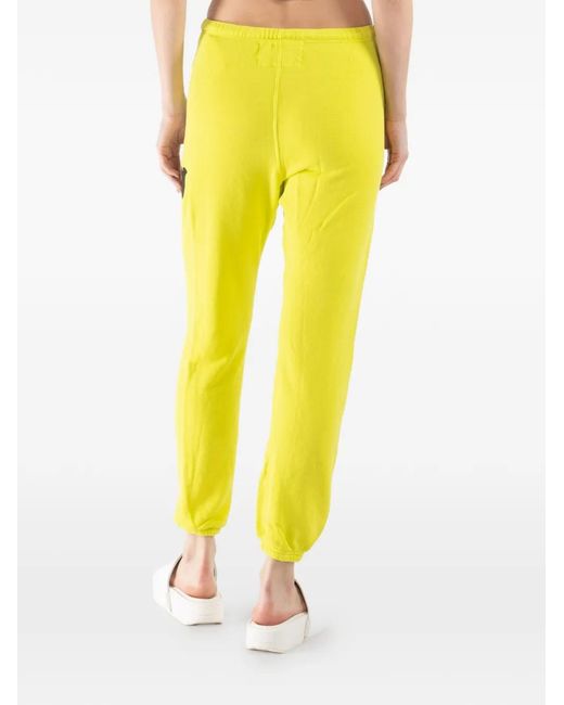 Freecity Yellow Drawstring Print Track-Pants