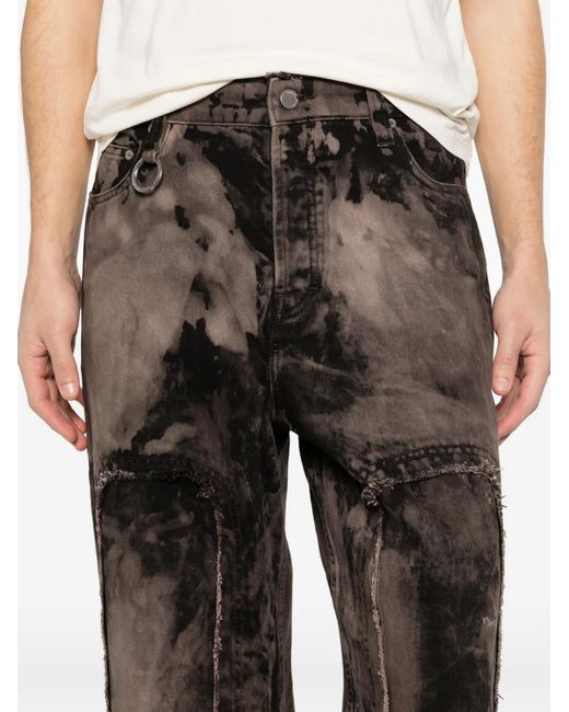 Etudes Studio White Logo-Patch Bleach Jeans