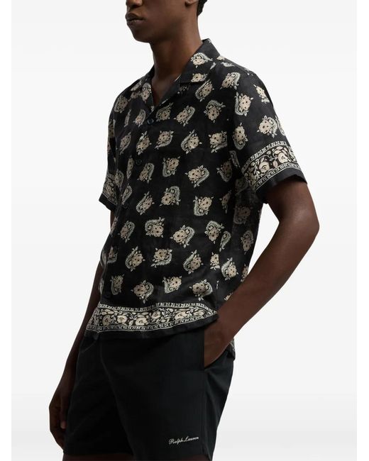 Ralph Lauren Black Print-Detail Shirt for men