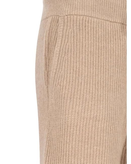 Polo Ralph Lauren Natural Ribbed-Knit Drawstring Trousers