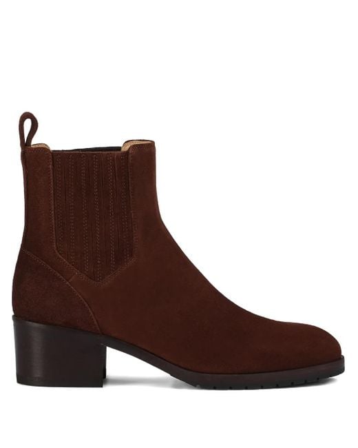 Botas de ante con panel elástico Doucal's de color Brown