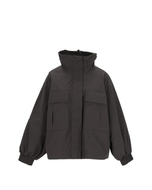 Weekend by Maxmara Black Drawstring High-Neck Jacket