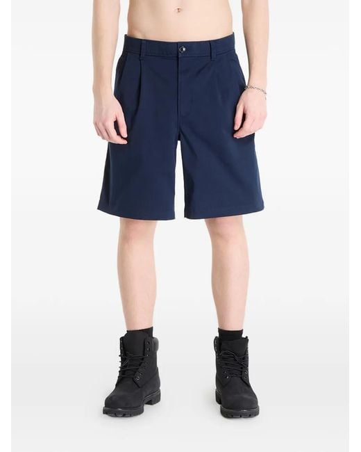 Calvin Klein Blue Pleated-Detailing Chino Shorts for men