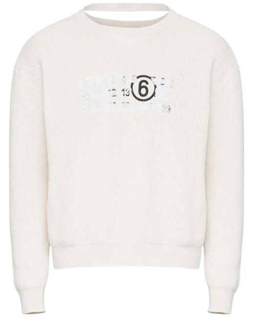 メンズ MM6 by Maison Martin Margiela クルーネック スウェットシャツ White
