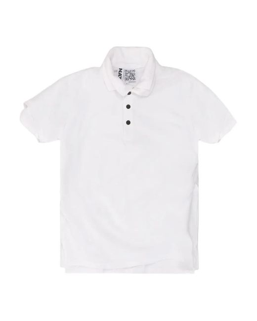 Natasha Zinko White Logo-Embroidered Polo Top