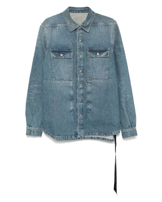 Giacca Denim di Rick Owens in Blue da Uomo