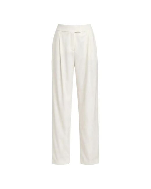 The Sei White Pleat-Detail Trousers