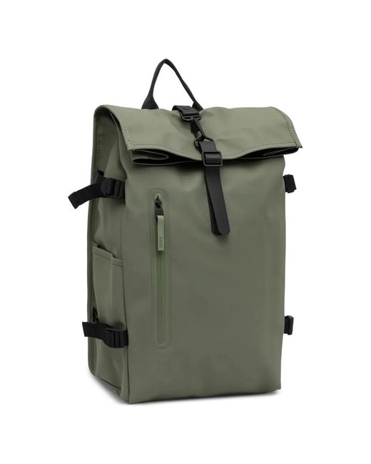 Large Rains Backpack Rains Large Rolltop Backpack in Green | Lyst