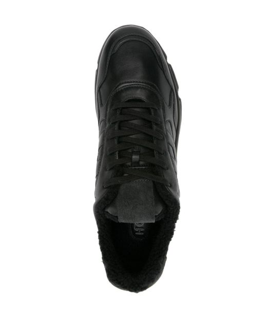 Hogan Black Hyperlight Leather Sneakers for men