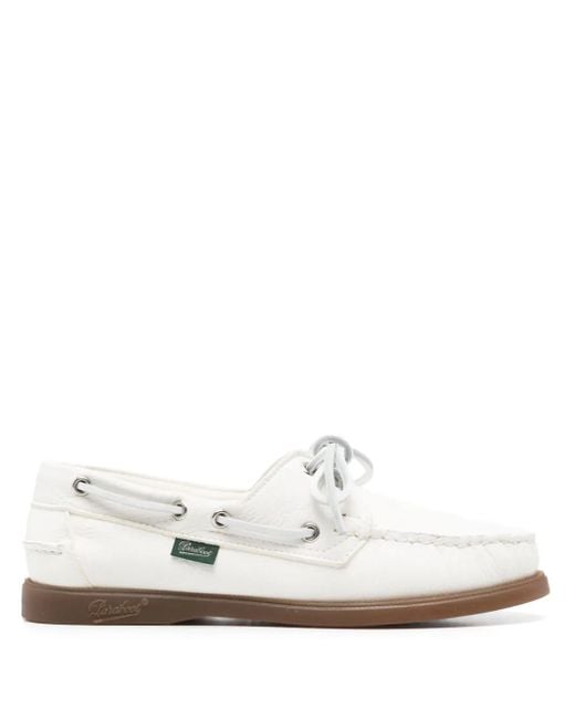 Paraboot White Loafer Aus Leder