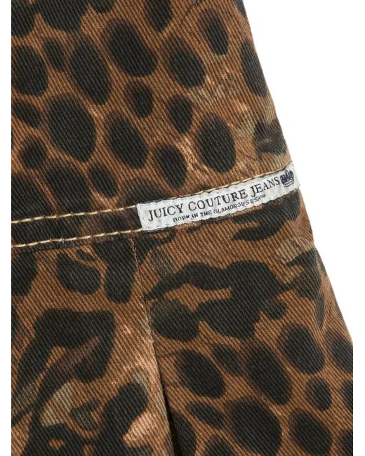 Juicy Couture Brown Animal-Print Pleated Mini Dress