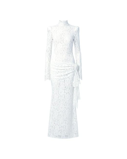 De La Vali White Bodita Floral-Lace Dress