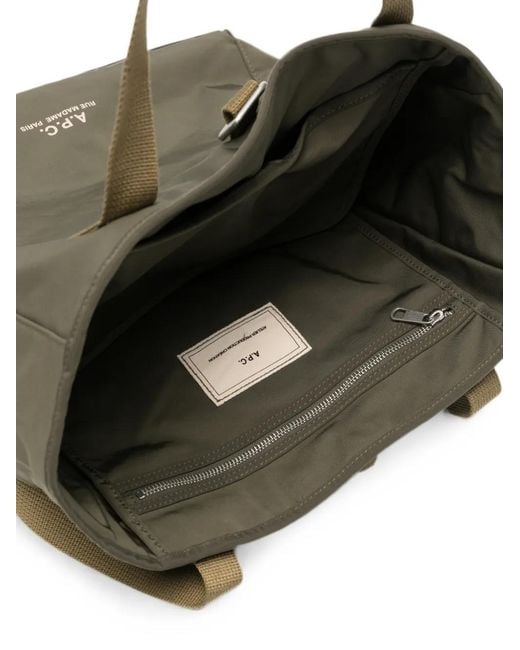 A.P.C. Green Logo-Detail Buckle-Strap Shoulder Bag for men