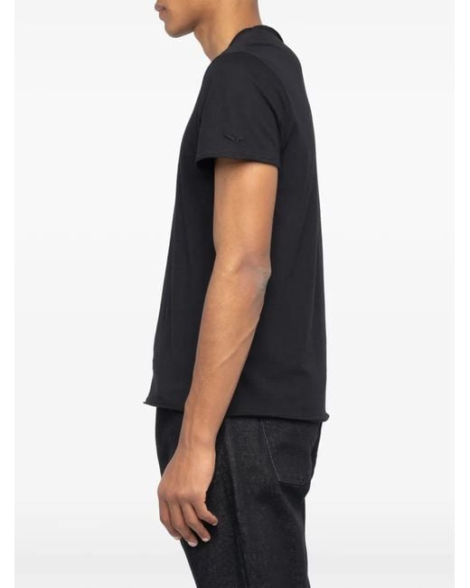Zadig & Voltaire Black Monastir Henley T-Shirt for men
