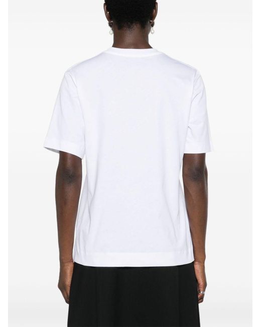 Simone Rocha T-shirt Met Rozenprint in het White