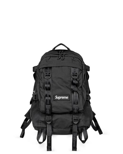 Supreme Black Logo-Detail Backpack
