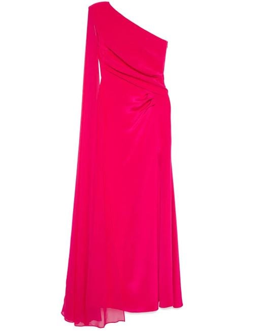 Roland Mouret Pink Asymmetrisches Abendkleid