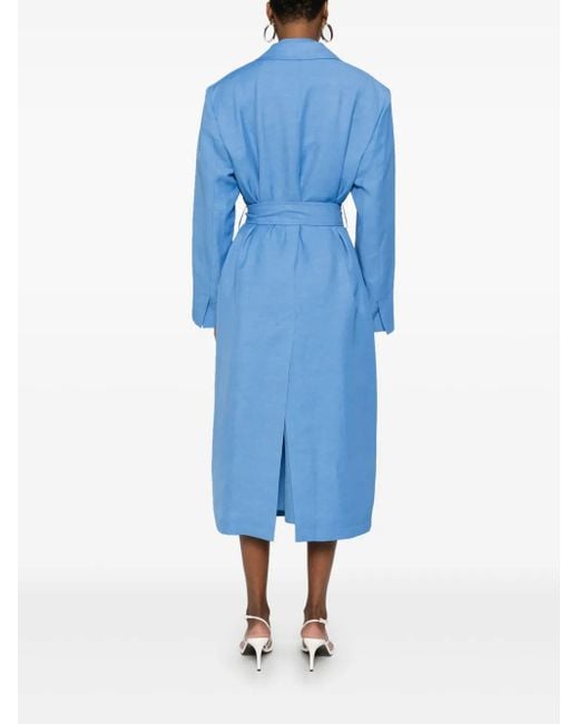 Manteau À Taille Ceinturée P.A.R.O.S.H. en coloris Blue