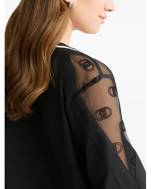 Liu Jo Sweater Met V-Hals in het Black