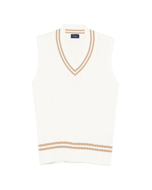 Drumohr White Débardeur À Col V for men