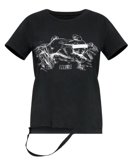 MM6 by Maison Margiela Black T Shirt