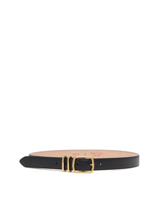 Bally White Orson Leather Belt