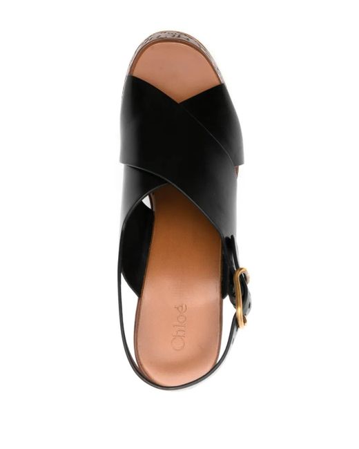 Chloé Brown Maxime Wedge Sandal