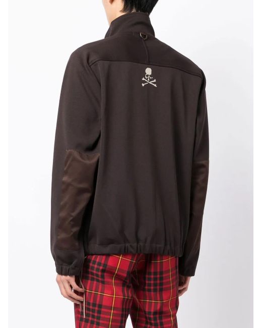 MASTERMIND WORLD Black Colour-Block Bomber Jacket for men