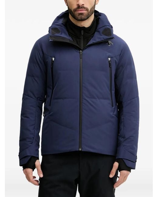 Giacca Da Sci Con Zip E Cappuccio di Descente in Blue da Uomo