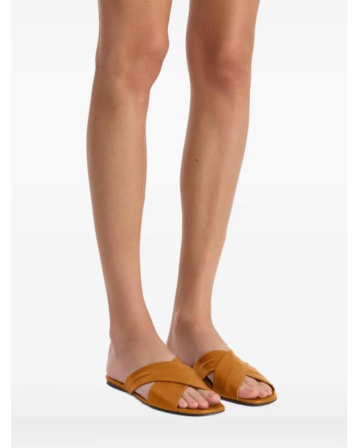 Khaite Brown Liria Flat Sandals