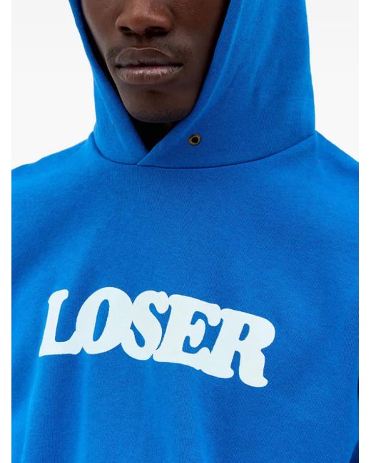 Connie Costas Blue Loser Print Hoodie for men