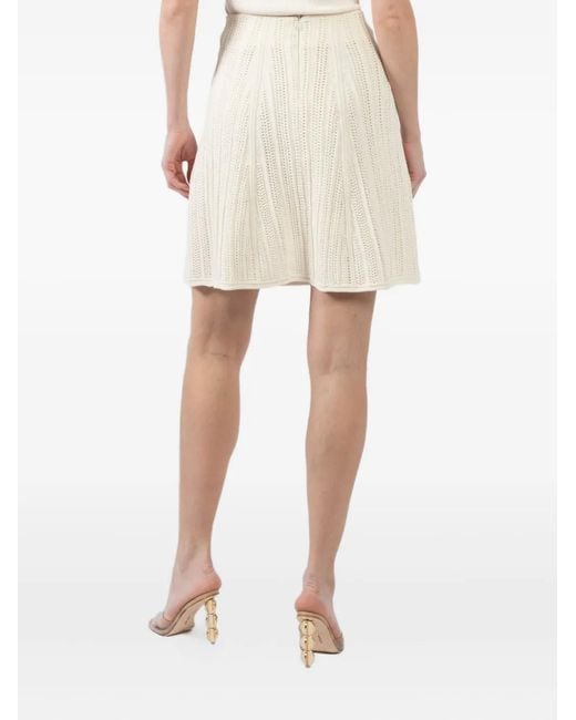 Dorothee Schumacher Natural Open-Knit Mini Skirt