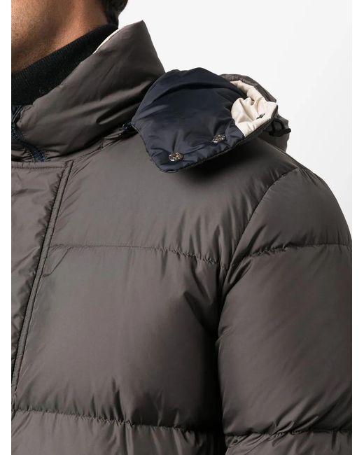 Herno Black Feather-Down Padded Coat for men