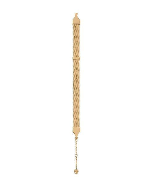 Burberry White Check-Print Lobster-Clasp Bracelet