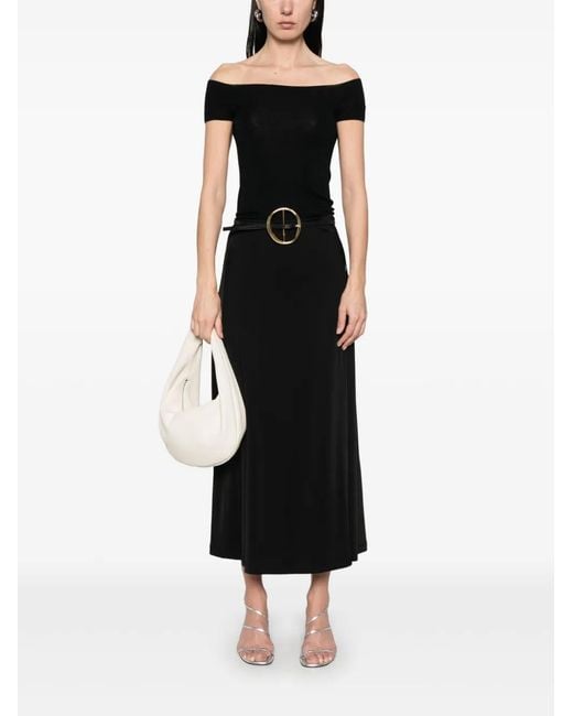 Bompard Black Bardot-Neckline Top