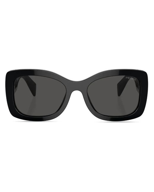 Prada Black Logo-Lettering Square Sunglasses