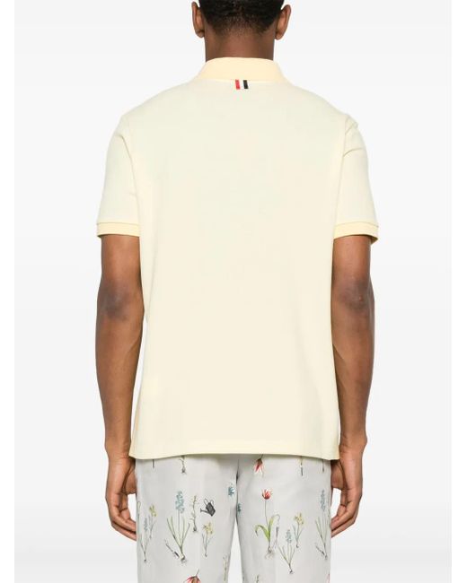 Polo Con Dettaglio A 4 Righe di Thom Browne in Natural da Uomo