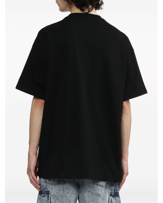 FIVE CM Black Graphic-print Cotton T-shirt for men