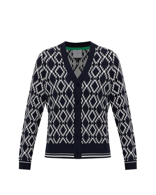 Bogner Black Amber Diamond-Pattern Cardigan