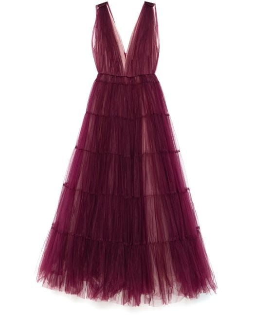 Ana Radu Purple Tulle Gown