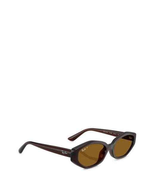 Ray-Ban Metallic Geometric-Frame Sunglasses