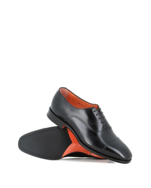 Santoni Gray Cap-Toe Lace-Up Oxford Shoes for men